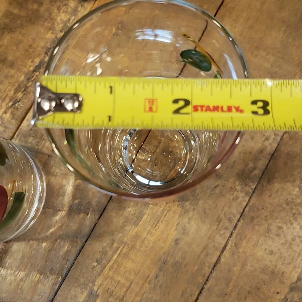 Franciscan Apple Tumbler Set of 6 Six Glasses Vintage Anchor Hocking Glassware - Picture 10 of 11